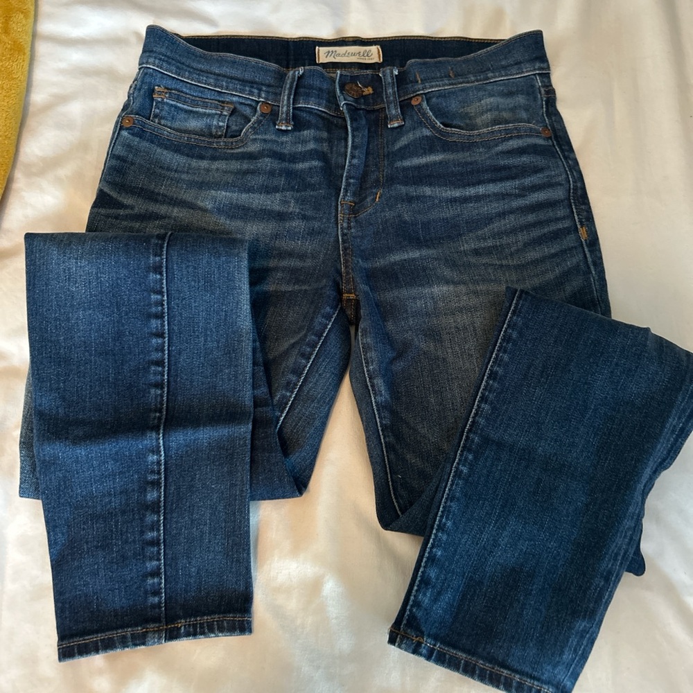 Madewell Distressed Blue Skinny Jeans - Picture 6 of 7